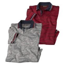 Atlas For Men Heren jersey poloshirt (set van 2)
