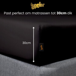 Superieur Hoeslaken 160x200 cm - 100% katoen