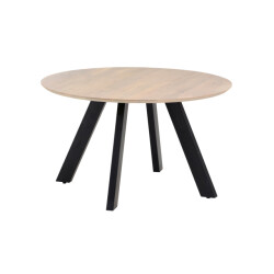 Nijwie Eetkamertafel Ø130, mango ashblond