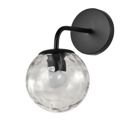 QUVIO Wandlamp glazen bol metaal glas -