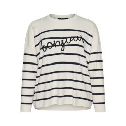 Vero Moda Vmaria bonjour ls o-neck pullover g ecru dessin