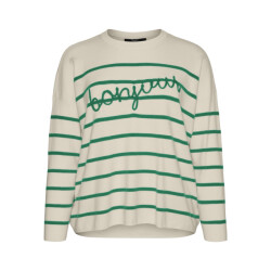 Vero Moda Vmaria bonjour ls o-neck pullover g ecru dessin