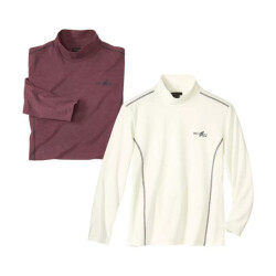 Atlas For Men Effen schildpad hals top heren (set van 2)