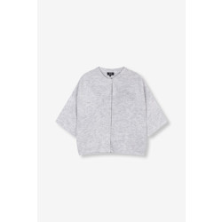 Alix The Label Knitted short sleeve cardigan melee