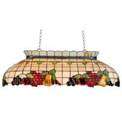 LumiLamp Hanglamp tiffany 94x41x115 cm rood metaal glas rechthoek fruit