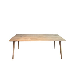 Old Inn Eetkamertafel elfi eiken facet rechthoek met hoekpoten 200x100cm