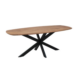 Old Inn Eetkamertafel mango deens ovaal 240x100 cm met spinpoot