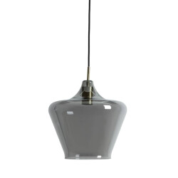 Light & Living Hanglamp antiek -smoke glas solly Ø 30 x 30cm