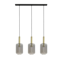 Light & Living Hanglamp antiek smoke glas 3l lekar Ø 22 x 32cm