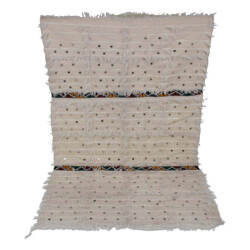 Safaary Marokkaanse handira bedsprei deken beige 155 x 95cm