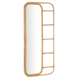 J-Line Spiegel ladder rotan naturel