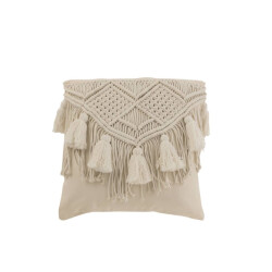 J-Line Kussen cosy katoen gebroken small