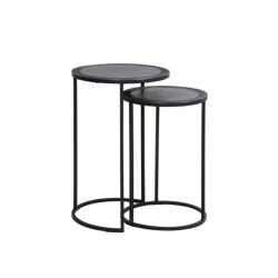 Light & Living Bijzettafel lood antiek edge s2 talca Ø 40 x 60cm