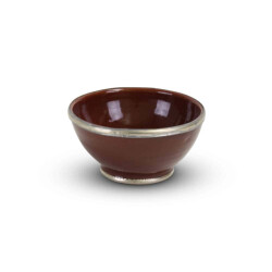 Safaary Marokkaanse kom choco met metaal Ø 15 x 8cm