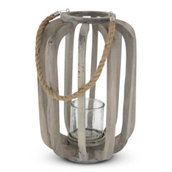 Safaary Lantaarn grey white wash jute rope