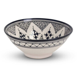 Safaary Marokkaanse kom blauw-wit Ø 24 x 10cm
