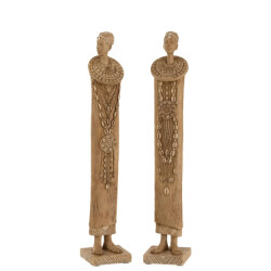 J-Line Afrikaanse figuur poly (2-delig)