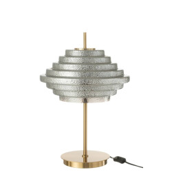 J-Line Tafellamp led metaal rookglas