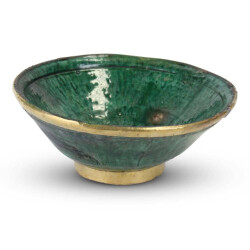 Safaary Tamegroute kom met goud Ø 24 x 10cm