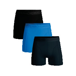 Muchachomalo Men 3-pack boxer shorts microf black/blue heren boxers