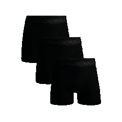 Muchachomalo Men 3-pack boxer shorts microfiber -  black heren boxers