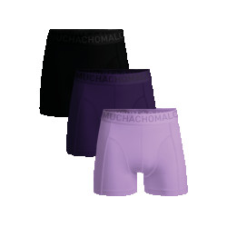 Muchachomalo Men 3-pack boxer shorts microfiber -  black/purple/lilla heren boxers