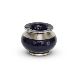 Safaary Marokkaanse asbak met metaal sierband Ø 12 x 9cm