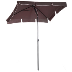 4goodz Kantelbare parasol met volant rechthoekig 198x130x245 cm -
