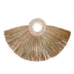 Safaary Muurhanger raffia waaier naturel zeegras