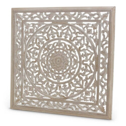 Safaary Wandpaneel houtsnijwerk bangladesh 60 x 60cm