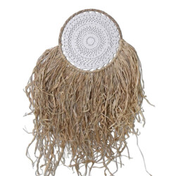 Safaary Wandhanger raffia waaier naturel zeegras
