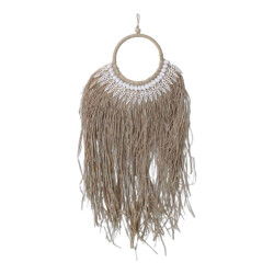 Safaary Wandhanger raffia waaier shell naturel