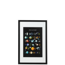 J-Line Wanddecoratie alfabet papier kunststof