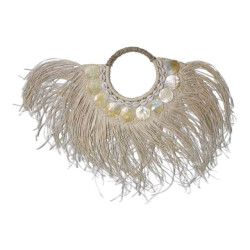 Safaary Raffia hanger waaier schelpen naturel