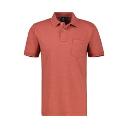 Lerros Heren polo 25332061 331 earth red