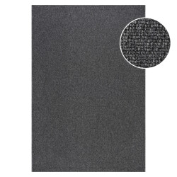 Muratap Lora plus laagpolig effen vloerkleed geweven design antraciet- 140x200 cm