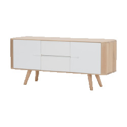 Gazzda Ena sideboard houten dressoir whitewash 135 cm