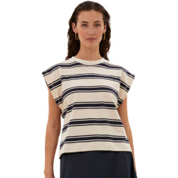By-Bar Amsterdam Mason stripe top navy grain