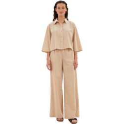 By-Bar Amsterdam Bernie lurex stripe blouse copper lurex