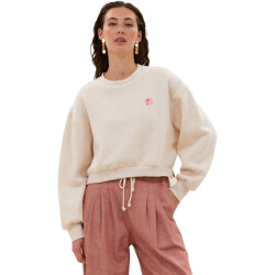 By-Bar Amsterdam Maeve logo sweater oyster melee