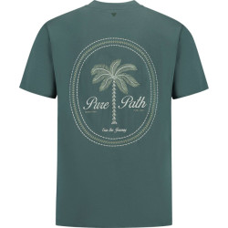 Pure Path Loose fit crewneck ss t-shirts faded green