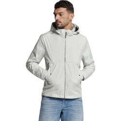 No Excess Jacket mid long hood detachable chalk