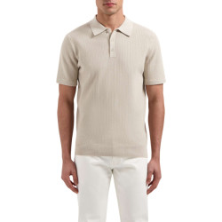 Pure Path Regular fit polo ss knitwear sand