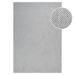 Muratap Lora plus laagpolig effen vloerkleed geweven design grijs- 120x170 cm