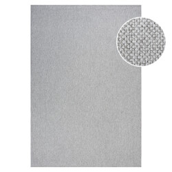 Muratap Lora plus laagpolig effen vloerkleed geweven design grijs- 80x150 cm