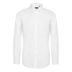 Matinique Robo new stretch white -  heren overhemd lange mouw