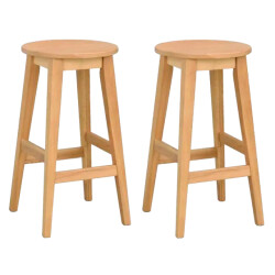 Rowico Home Austin houten barkruk naturel 65 cm set van 2