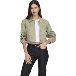 Only Onlelsa short crochet jacket otw elm
