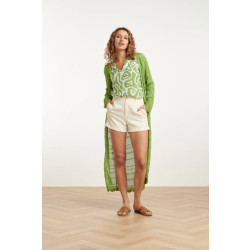 Smashed Lemon 25094 licht groen maxi cardigan