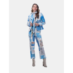 Mucho Gusto ® gilet lesbos blauw hart elegantie